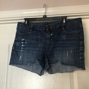 Cute Distressed LC Lauren Conrad Denim Shorts